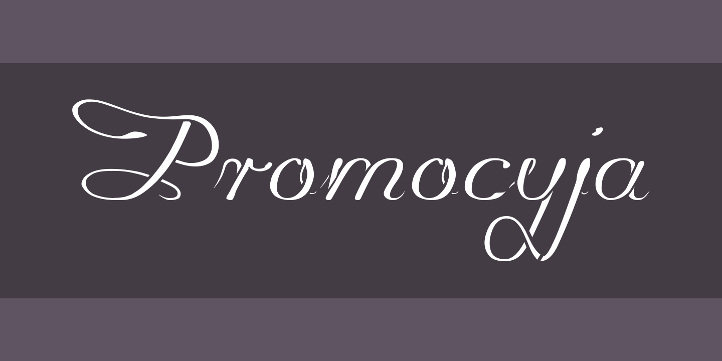 Шрифт Promocyja